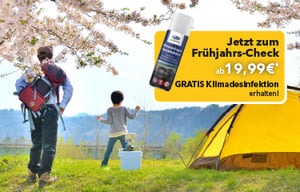 Frühjahrscheck bei Subaru mit Klimadesinfektionsmittel