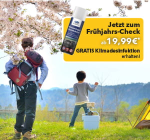 Frühjahrscheck bei Subaru mit Klimadesinfektionsmittel