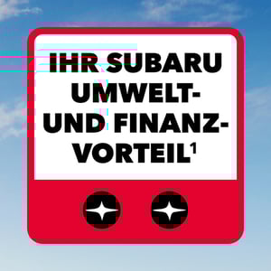 Subaru Umweltbonus Badge mit roten Rahmen