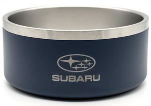 Hundenapf aus Edelstahl mit Subaru Logo
