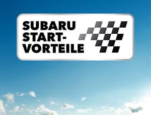 Wolken Himmel mit Subaru Start-Vorteile Q2 2025 Signet