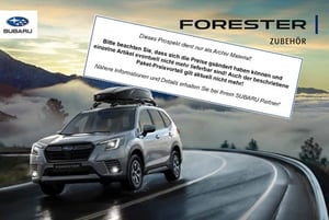 Forester Zubehörprospekt Cover 2024