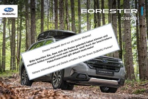 Forester Zubehörprospekt Cover 2025
