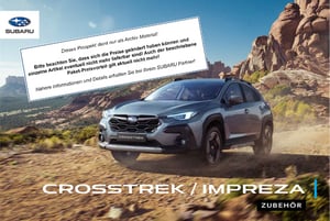 Zubehörprospekt Cover Impreza & Crosstrek 2023/24 Archiv
